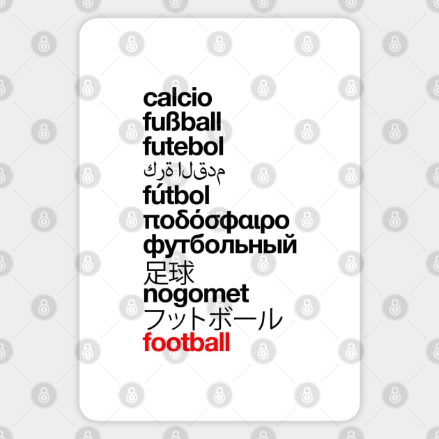 Football, the world game (black) Magnet by StripTees